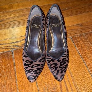 Stuart Weitzman Dyed Calf Animal Print Heels